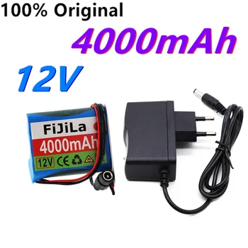 100% de Origem 12,6 V 4000mAh 18650 Li-ion bateria Recarregável para Câmera de CCTV 3A Baterias+ 12,6 V UE EUA Carregador+Free shopping