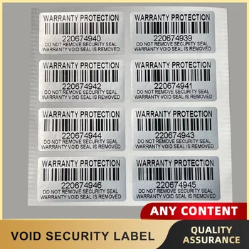 100PCS de Proteção de Garantia Folha de 30mm × 15mm de Ouro Selo de Segurança Anti-falsificação de Garantia Folha de Decalques falso