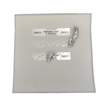 200PCS Brilhante de prata Anti-falsificação, à Prova de autocolantes de segurança de vedação etiquetas Anular a Garantia Adesivos de Número de Série