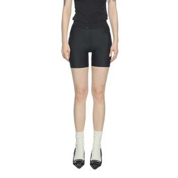 2023 a primavera e o verão nova y2k elástico preto de cintura apertada casual esportes shorts mulheres ciclismo assentamento calças