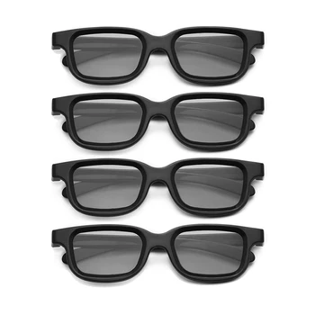 4Pcs Polarizado Passivo Óculos 3D para TV 3D Real Cinemas 3D Sony Panasonic 3D para Jogos e de TELEVISÃO Quadro
