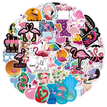 50Pcs Bonito Kawaii Animal Flamingo Adesivos Pacote de desenhos animados Decorativa de papel de carta Adesivo de Scrapbooking DIY Diário Álbum de Scrapbook
