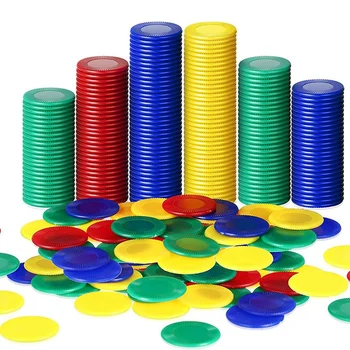 800 Peças De Plástico Fichas De Poker, Fichas De Jogo 4 Cores Contador De Cartão Para O Jogo De Jogar A Contagem De Jogo De Bingo De Fichas De Cartão, 4