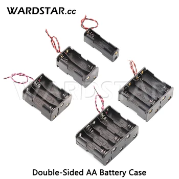 AA Bateria Caixa de Titular Caso de Armazenamento de Caixa de duas Camadas com Fio Conduz Bateria de Plástico Caixa de Conexão de Solda Slot 2/4/6/8/10