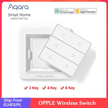 Aqara Opple Zigbee Smart Switch Interruptor de Luz Inteligente de Controle de Aplicativo sem Fio Interruptor de Parede Trabalhar com Mijia App da Apple Homekit