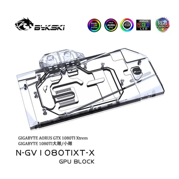 Bykski N-GV1080TIXT-X, Cobertura Completa de Gráficos de Cartão de Água de Resfriamento do Bloco RGB/RBW para Gigabyte AORUS GTX1080Ti Xtreme Edition