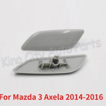 CAPQX Para Mazda 3 Axela 2014-2016 pára-choque Dianteiro, farol arruela do bico de pulverização tampa do farol máquina de lavar a jato, de Cabeça cilíndrica luz da arruela da Tampa