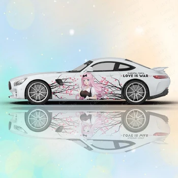 Chika Fujiwara Anime Kaguya-sama wa Kokurasetai Carro Adesivos Corpo Anime Itasha Carro do Vinil Lado Adesivo Decalque do Corpo do Carro Adesivo