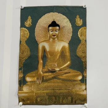 China Antigo Tibete Seda Thangka Como A Suspensão De Pintura Fengshui Buda Tibetano Retrato