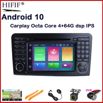 DSP IPS 2 Din 7 Polegadas Android De 10 De DVD do Carro da Mercedes/Benz/ML/GL CLASSE W164 ML350 ML500 GL320 Canbus Wifi GPS Rádio DVR