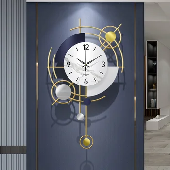 Digital De Grande Relógio De Parede Da Sala Moderna De Ouro Preto Do Metal Design Simples Pendurado Na Parede De Arte E Moda Relógios Relógio Decoração