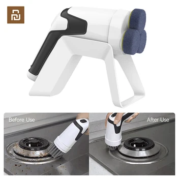 Eletricidade sem fio Escova de Limpeza Recarregável USB Cozinha Casa de máquinas de Lavar Pincel Banheira Telha Profissional 4 em 1 Escova de Limpeza