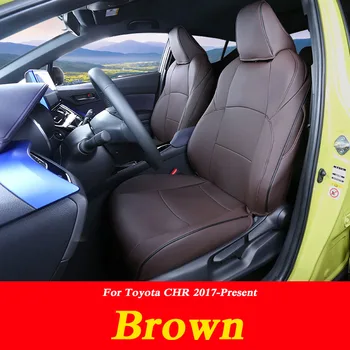 Estilo carro de Couro 4 Estações de Assento de Carro Cobre Definido Para a Toyota CHR CH-R 2017-Presente Assento Capa de Almofada Interna Acessórios
