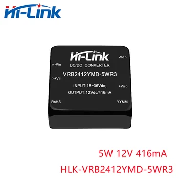 Frete grátis 5pcs/lote 18-36V Entrada 5W 12V 416mA saída passo para baixo conversor dc dc módulo de potência HLK-VRB2412YMD-5WR3(HLK-5D2412)