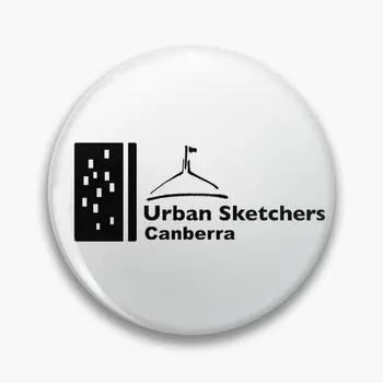 Grande Preto Usk Canberra Logotipo Macio Botão Pin Pin De Lapela Amante Criativo Metal Engraçado Bonito Do Chapéu Broche De Presente Da Moda Colar De Roupas