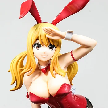 Liberando o Anime de Fairy Tail Estatueta Erza Scarlet, Lucy Heartfilia 1/4 coelhinha do PVC Figura de Ação do Jogo Brinquedo Coleção de Modelo de Boneca