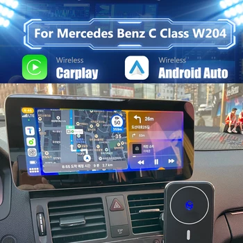 Linux rádio do Carro Para a Mercedes Benz Classe C W204 GPS Multimídia android auto Chefe da Unidade de rádio sem fio carplay de navegação