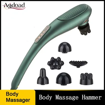 Mão Massager Do Corpo De Aquecimento Por Infravermelhos Vibração De Carregamento Sem Fios Massager Do Corpo Do Martelo Bastão De Massagem Cintura Perna Relaxar Ferramentas