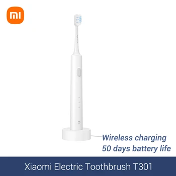 Novo Xiaomi Mijia Sonic Escova de dentes Elétrica T301 IPX8 Impermeável Modelo de Memória de Vibração de Alta Frequência De 50 Dias de Vida útil da Bateria