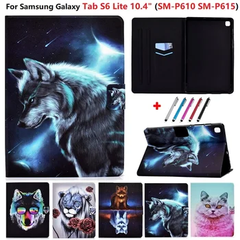 Para Samsung Galaxy Tab S6 Lite 10.4 Tampa SM-P610 SM-P615 PU Couro Proteger Caso Capa para Samsung S6 Lite Tablet Caso De 10,4