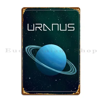 Planeta Urano Cosmos Sinal De Metal Design Retrô Parede Decoração Personalizada Placas De Estanho Sinal Cartaz