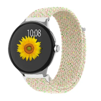 Pulseira trançada para o Google Pixel Correia de Relógio Smartwatch Acessórios de Nylon Elástico de cinto, Bracelete correa Relógio de Pixel Ativo Banda