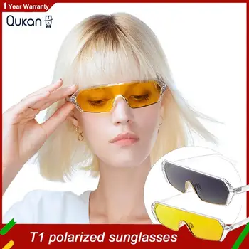 Qukan T1 Óculos de sol Polarizados Condução de Lentes Transparentes que mudam de Cor HD Polarized Anti-UV Bloqueiam o Brilho de Óculos de Sol Unissex