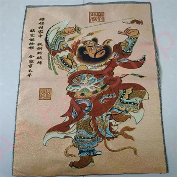 Religiosa Thangka, excelente brocado bordado pintura, Tianshi Zhong Kui, excelente, decoração, auspicioso decoração