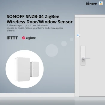 SONOFF SNZB-04 ZigBee sem Fio da Porta/Janela Sensor Detector de On/ Off Alerta Notificação através de eWeLink APLICATIVO Inteligente da Segurança Home