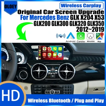 Sem fio Apple CarPlay Android Auto interface AdapterReverseCameraFor Mercedes Benz GLK X204X53GLK200GLK300GLK320GLK3502012~2019
