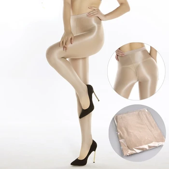 Sexy Slim 70 Shaping Flash Mulheres de meia-Calça Brilhante de Óleo de Cetim Calças de Dança Cantor Reflexiva Meias de Compressão DS Boate