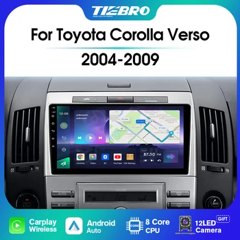 TIEBRO A07 auto-Rádio Android De 10 Para Toyota Corolla Verso 2004-2009 Carplay Estéreo Multimídia Player 8+256G GPS Autoradio Headuni