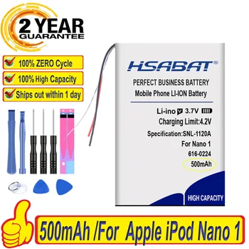 Top da Marca 100% Novo 500mAh 616-0223 616-0224 Bateria para iPod Nano1 Nano 1ª Geração 1 Geração Nano 1 A1137 4gb Baterias