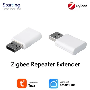 Tuya ZigBee Repetidor de Sinal cabo de extensão USB Para Vida Inteligente Sensores Zigbee Expanda 20-30M de Malha Casa Assistente Deconz Automação
