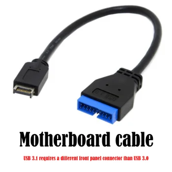 USB 3.1 Painel Frontal de Cabeçalho para USB 3.0 20 pinos Cabo de Extensão para placa Mãe ASUS Conector do Fio do Cabo de Linha de 20cm
