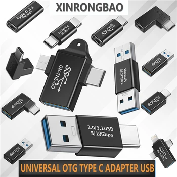 Universal OTG Tipo C Adaptador USB3.0 tipo-c3.1OTG Micro USB Macho para Fêmea USB-C Conversor de 10GBps Adequado para notebook móvel