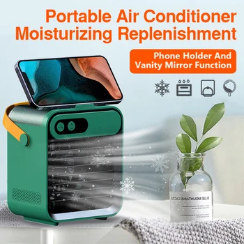 Ventilador Mini Refrigerador de Ar do Condicionador de Ar em Casa o Ar Exterior mais frio Portátil do Telefone Móvel Espelho Spray USB Fan Cooler Elétrico