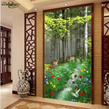 beibehang Personalizada foto 3d papel de parede mural adesivos bela paisagem da floresta pintura mistério de fundo de parede papel de parede