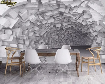 beibehang papel de parede Personalizado 3D Europeia retro extensão de espaço de túnel industrial vento papel de parede mural, papel de parede, papel de parede