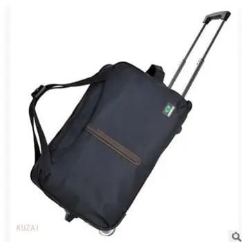 marca bagagem de cabina saco mala de Rolamento carrinho saco de viagem com rodas para mulheres, homens viagem Duffle Oxford saco de Viagem com Rodas
