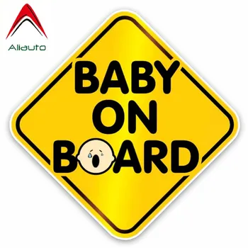 Aliauto de Segurança Cuidado Sinal de Etiqueta do Carro Bebê a Bordo de Vinil Decalque da Tampa Riscos para Hyundai Solaris Skoda Octavia,16cm*16cm