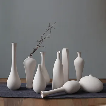 Escandinavos Minimalista Vaso De Cerâmica Boleto Bancada Arranjo De Flor Recipiente De Área De Trabalho Enfeites Decoração