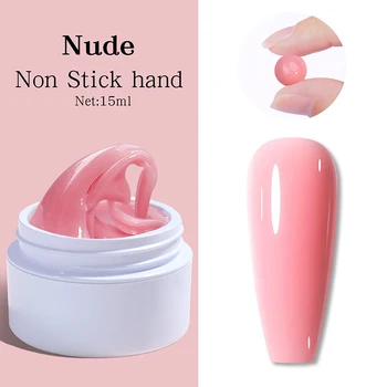 15ML de Unhas Shaping Gel Sólido de Extensão de Unhas de Gel Claro Nude cor-de-Rosa da Non-vara Mão Extensão de Gel Escultura Flor de Unhas Manicure