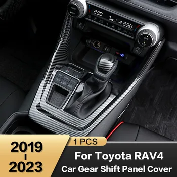 1X de Carro da Shift de Engrenagem Tampa do Painel de Guarnição Console Central Interiores Decorativos Acessórios Para Toyota RAV4 XA50 2019 2020 2021 2022 2023
