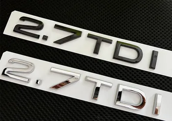 1X de Cromo brilhante preto ABS 2.7 TDI Corpo do Carro de Trás do Tronco Emblema Emblema Adesivo para Audi Acessórios