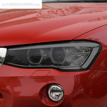 2 Pcs com o Farol do Carro do Filme Protetor de Farol Preta Transparente TPU Adesivo Para BMW X3 G01 2020 F25 M Acessórios