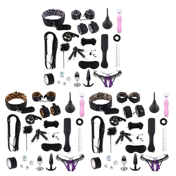 23 Peças Restrições Brinquedos Bdsm Kit de Segurança Escravidão Define Sexx Brinquedos Em Cama de Jogos de Sexo Acessórios para Casais Adultos 10CB