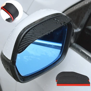 2PCS Espelho Retrovisor de Carro Chuva Sobrancelha Viseira de Fibra de Carbono Lado para Bmw X5 E53 Dacia Sandero Kia Sportage Acessórios Lifan X60