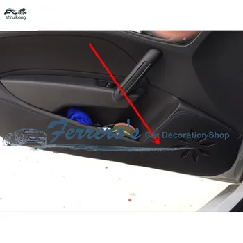 2pcs/lote para 2014-2017 AUDI A1 duas portas PU de couro de carro adesivos acessórios do carro porta de proteção chute de cobertura