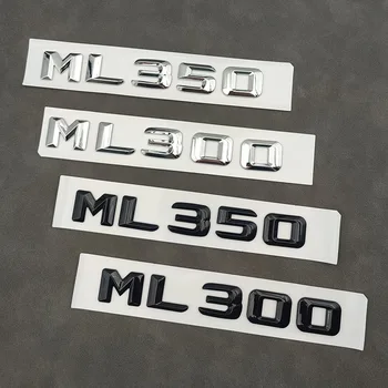 3D ABS Preto Cromo Tronco de Carro Letras de Emblema Para a Mercedes Benz ML300 ML500 ML 300 500 W163 W164 Emblema Logotipo Adesivos Acessórios